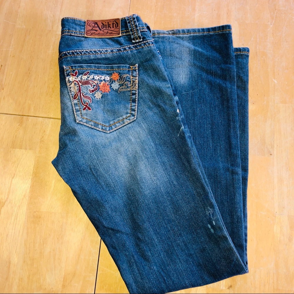 Adiktd bootcut floral embroidered jeans 28x33 / 4